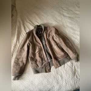 Heavy Vintage Suede Leather Jacket